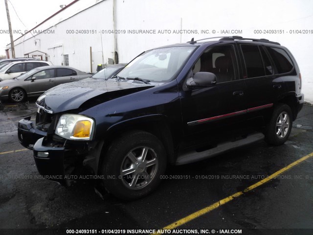 1GKDS13S872152738 - 2007 GMC ENVOY Dark Blue photo 2