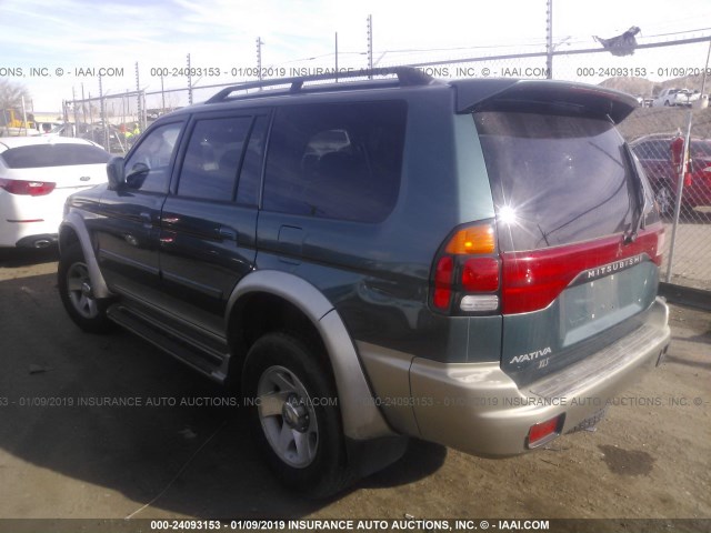 JA4LS31H93J010368 - 2003 MITSUBISHI MONTERO SPORT XLS GREEN photo 3