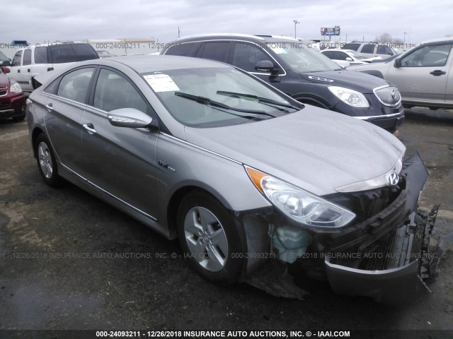 KMHEC4A41CA056433 - 2012 HYUNDAI SONATA HYBRID SILVER photo 1