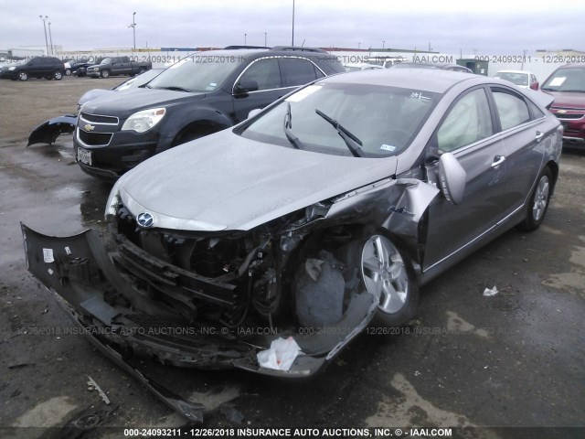 KMHEC4A41CA056433 - 2012 HYUNDAI SONATA HYBRID SILVER photo 2