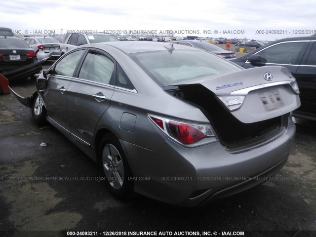 KMHEC4A41CA056433 - 2012 HYUNDAI SONATA HYBRID SILVER photo 3