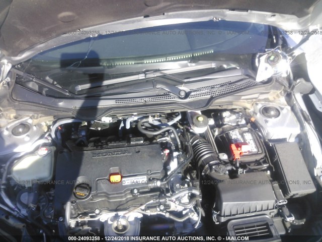 19XFC2F53JE022826 - 2018 HONDA CIVIC LX ვერცხლისფერი ფოტო 10