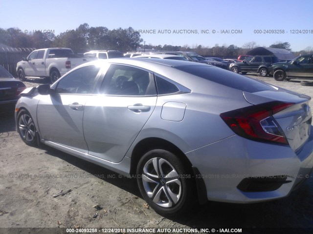 19XFC2F53JE022826 - 2018 HONDA CIVIC LX ვერცხლისფერი ფოტო 3