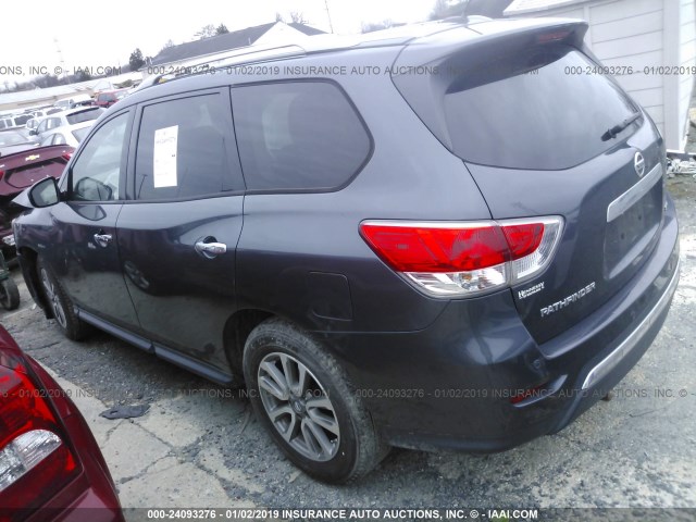 5N1AR2MN5DC611265 - 2013 NISSAN PATHFINDER S/SV/SL/PLATINUM GRAY photo 3