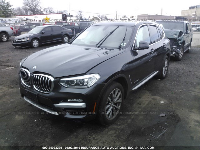 5UXTR9C54JLD64048 - 2018 BMW X3 XDRIVE30I BLACK photo 2