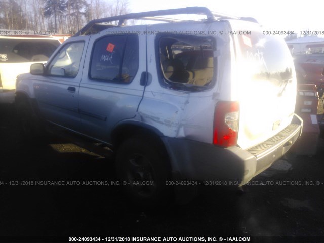 5N1ED28Y02C552854 - 2002 NISSAN XTERRA XE/SE SILVER photo 3