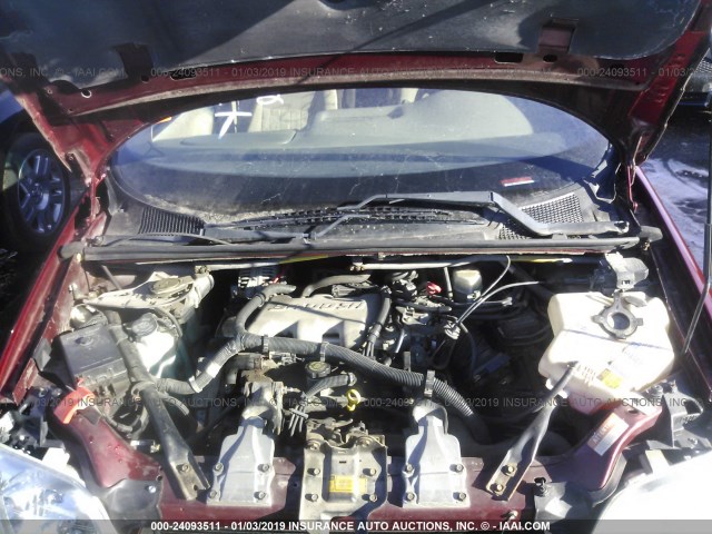 1GMDX03E01D212116 - 2001 PONTIAC MONTANA RED photo 10