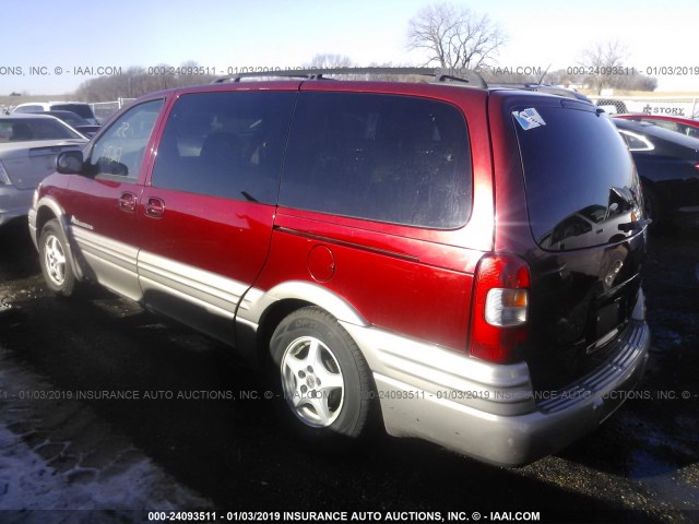 1GMDX03E01D212116 - 2001 PONTIAC MONTANA RED photo 3