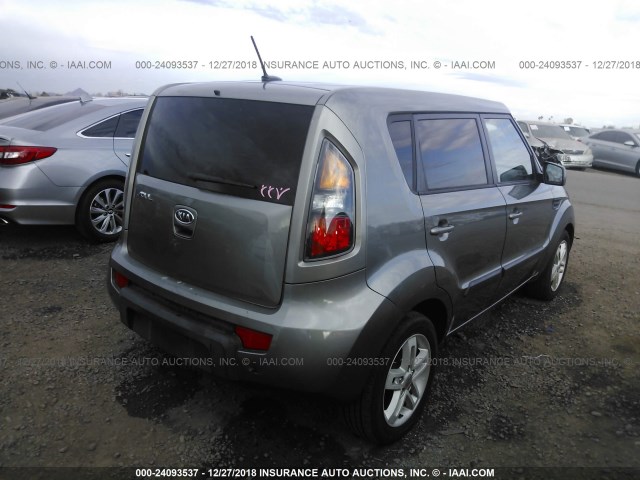 KNDJT2A20B7238237 - 2011 KIA SOUL +/!/SPORT GRAY photo 4