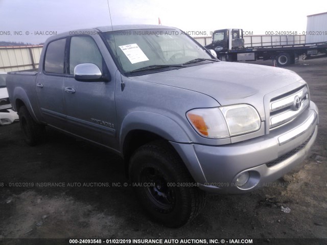 5TBDT44195S491362 - 2005 TOYOTA TUNDRA DOUBLE CAB SR5 SILVER photo 1