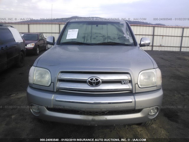 5TBDT44195S491362 - 2005 TOYOTA TUNDRA DOUBLE CAB SR5 SILVER photo 6