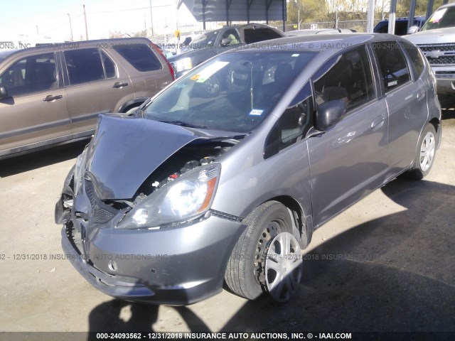 JHMGE87219S015306 - 2009 HONDA FIT GRAY photo 2