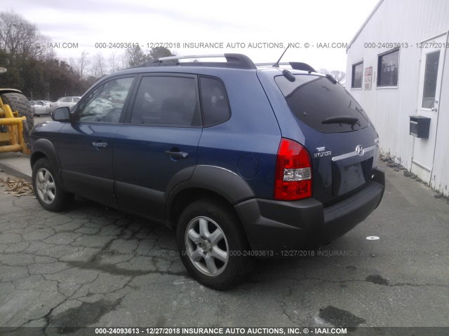 KM8JN72D25U055690 - 2005 HYUNDAI TUCSON GLS/LX BLUE photo 3