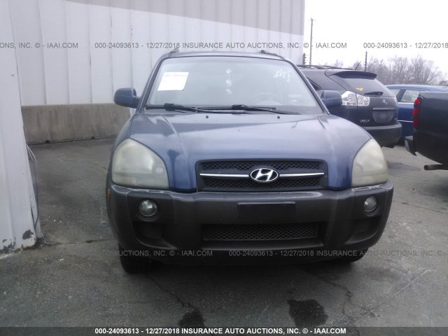 KM8JN72D25U055690 - 2005 HYUNDAI TUCSON GLS/LX BLUE photo 6