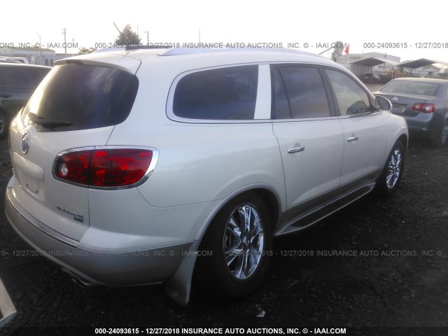 5GAEV23768J286133 - 2008 BUICK ENCLAVE CXL WHITE photo 4