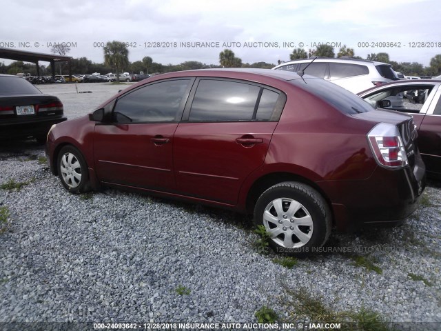 3N1AB61E87L700943 - 2007 NISSAN SENTRA 2.0/2.0S/2.0SL RED photo 3