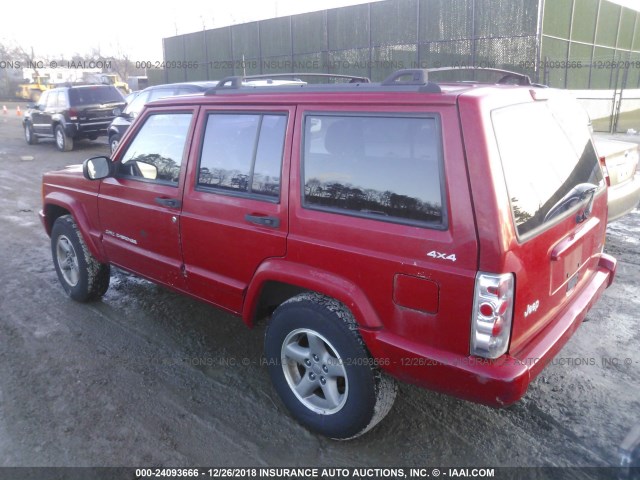 1J4FF68S9XL541715 - 1999 JEEP CHEROKEE SPORT/CLASSIC RED photo 3