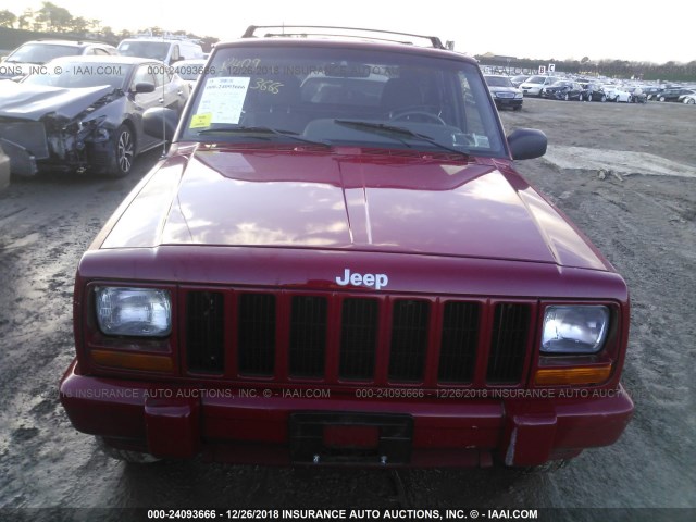 1J4FF68S9XL541715 - 1999 JEEP CHEROKEE SPORT/CLASSIC RED photo 6