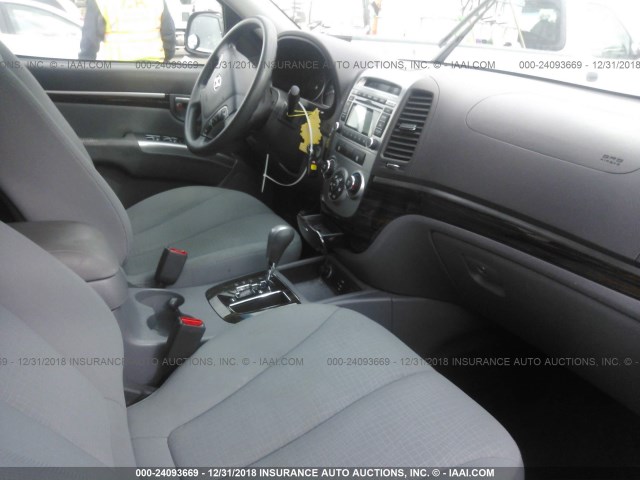 5XYZG3AB6CG153016 - 2012 HYUNDAI SANTA FE GLS SILVER photo 5