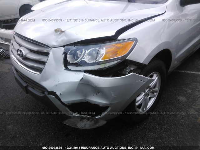 5XYZG3AB6CG153016 - 2012 HYUNDAI SANTA FE GLS SILVER photo 6