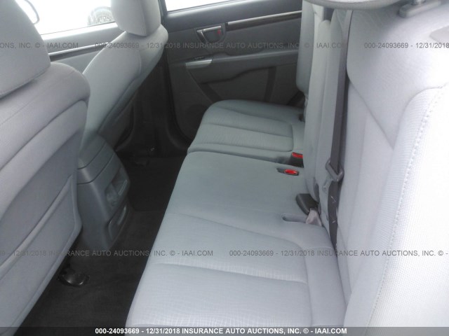 5XYZG3AB6CG153016 - 2012 HYUNDAI SANTA FE GLS SILVER photo 8