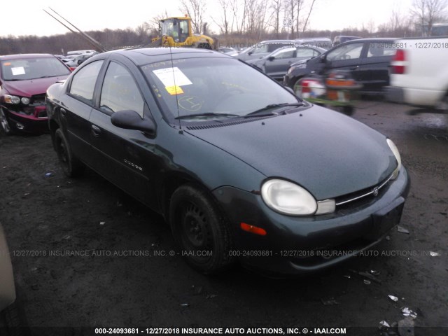 1B3ES46C2YD823351 - 2000 DODGE NEON ES GREEN photo 1