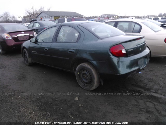 1B3ES46C2YD823351 - 2000 DODGE NEON ES GREEN photo 3