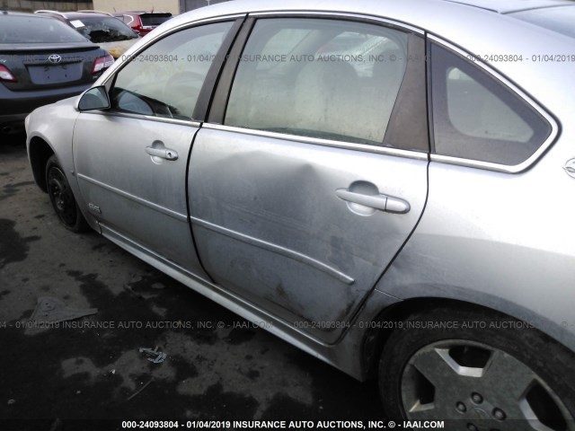 2G1WD57C591148537 - 2009 CHEVROLET IMPALA SS SILVER photo 6