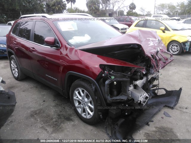 1C4PJLCS0FW531313 - 2015 JEEP CHEROKEE LATITUDE RED photo 1