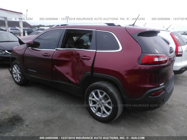 1C4PJLCS0FW531313 - 2015 JEEP CHEROKEE LATITUDE RED photo 3