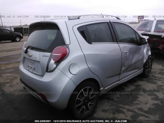 KL8CF6S93FC761955 - 2015 CHEVROLET SPARK 2LT SILVER photo 4