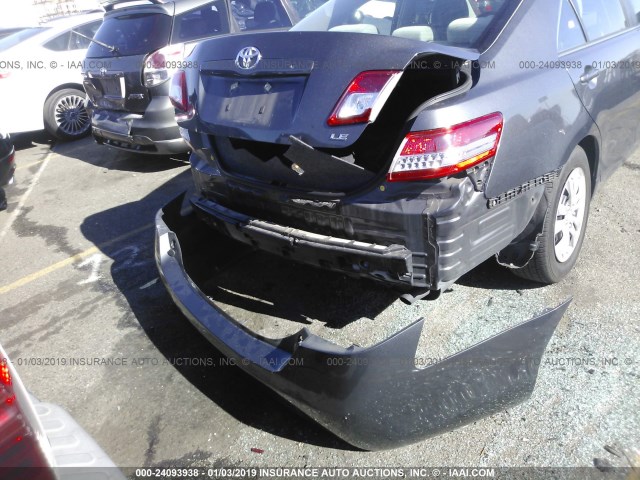 4T1BF3EK9BU219825 - 2011 TOYOTA CAMRY SE/LE/XLE 灰色 照片 6