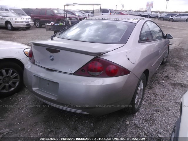 1ZWFT61L725624549 - 2002 MERCURY COUGAR V6/SPORT BEIGE photo 4