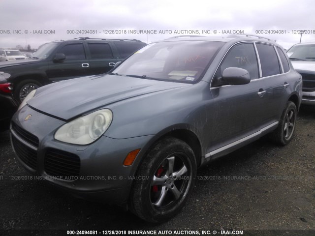 WP1AC29P56LA91148 - 2006 PORSCHE CAYENNE TURBO GRAY photo 2