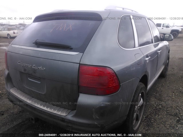 WP1AC29P56LA91148 - 2006 PORSCHE CAYENNE TURBO GRAY photo 4