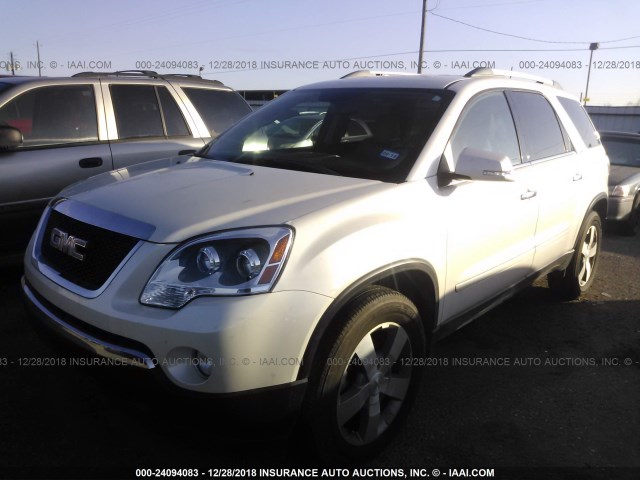 1GKKRRED7CJ257139 - 2012 GMC ACADIA SLT-1 WHITE photo 2