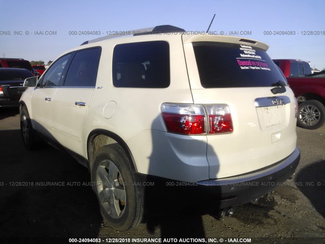 1GKKRRED7CJ257139 - 2012 GMC ACADIA SLT-1 WHITE photo 3