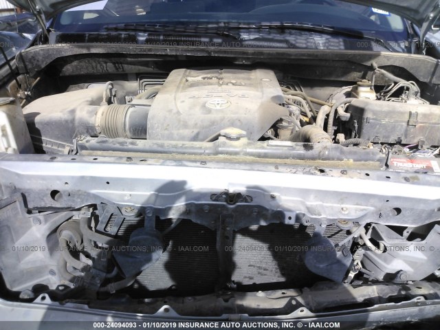 5TFEM5F10DX057626 - 2013 TOYOTA TUNDRA CREWMAX SR5 SILVER photo 10