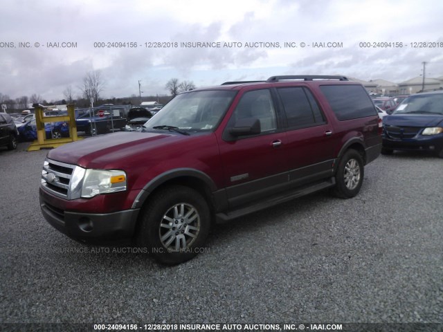 1FMFK15557LA97599 - 2007 FORD EXPEDITION EL XLT RED photo 2