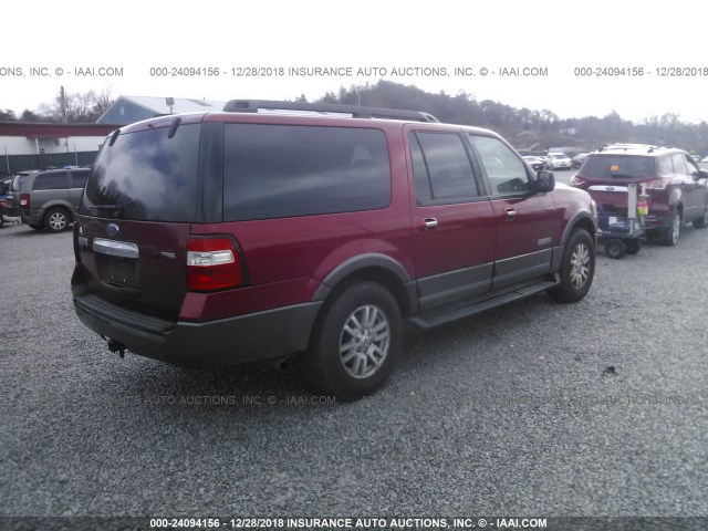 1FMFK15557LA97599 - 2007 FORD EXPEDITION EL XLT RED photo 4