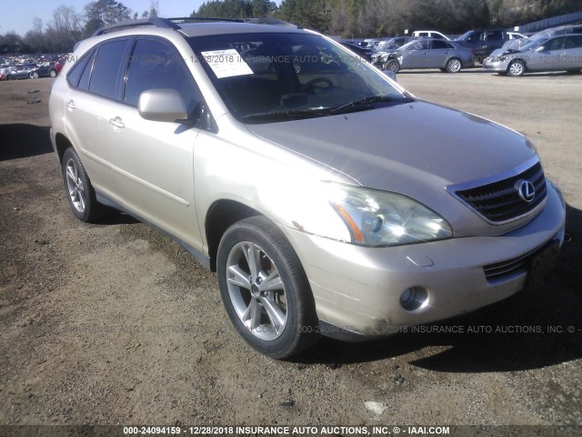 JTJGW31UX72002897 - 2007 LEXUS RX 400H GOLD photo 1