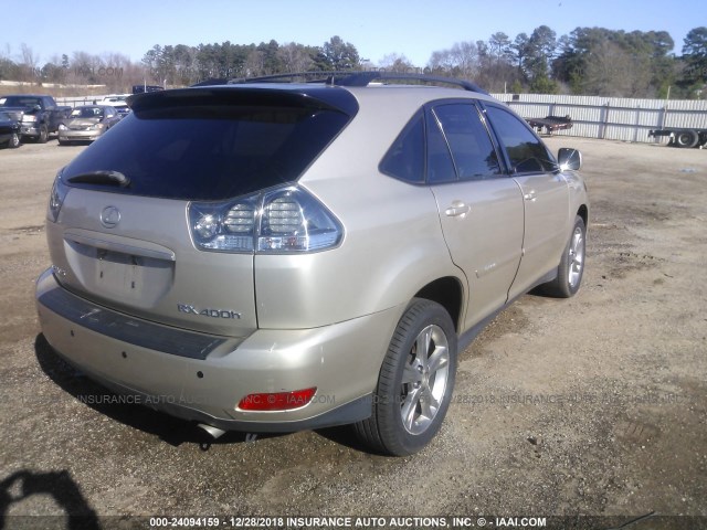 JTJGW31UX72002897 - 2007 LEXUS RX 400H GOLD photo 4