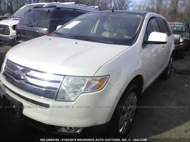 2FMDK49C28BA19722 - 2008 FORD EDGE LIMITED WHITE photo 2