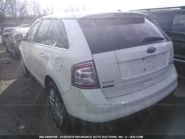 2FMDK49C28BA19722 - 2008 FORD EDGE LIMITED WHITE photo 3