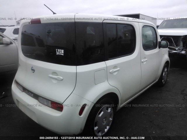 JN8AZ2KR0AT156366 - 2010 NISSAN CUBE S/SL/KROM WHITE photo 4