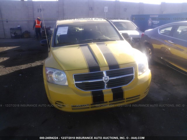 1B3HB48B67D566355 - 2007 DODGE CALIBER SXT YELLOW photo 6