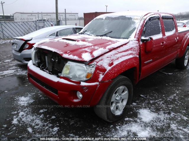 5TEMU52N27Z402303 - 2007 TOYOTA TACOMA DOUBLE CAB LONG BED RED photo 6