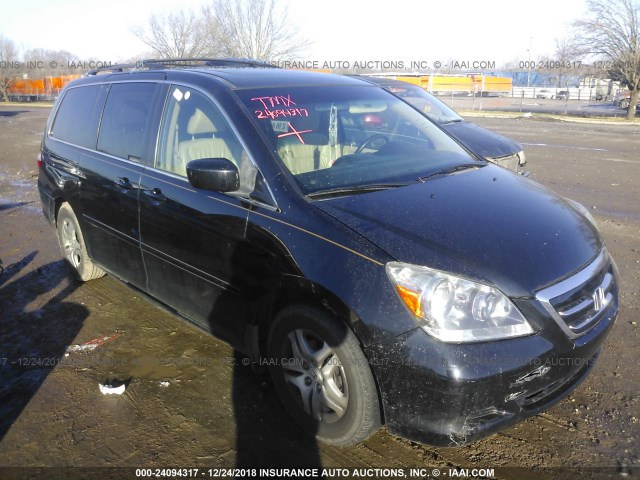 5FNRL38677B103453 - 2007 HONDA ODYSSEY EXL BLACK photo 1