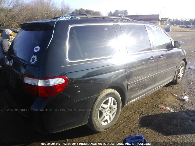 5FNRL38677B103453 - 2007 HONDA ODYSSEY EXL BLACK photo 4