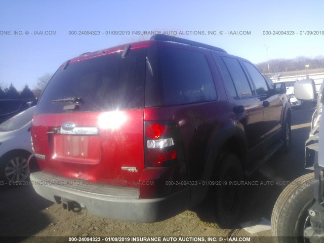 1FMEU73E56UB66750 - 2006 FORD EXPLORER XLT RED photo 4